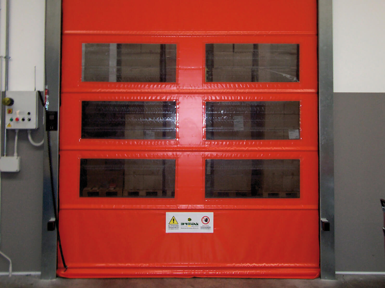 Porta rapida ad avvolgimento SAETTA - Rosso RAL 3002