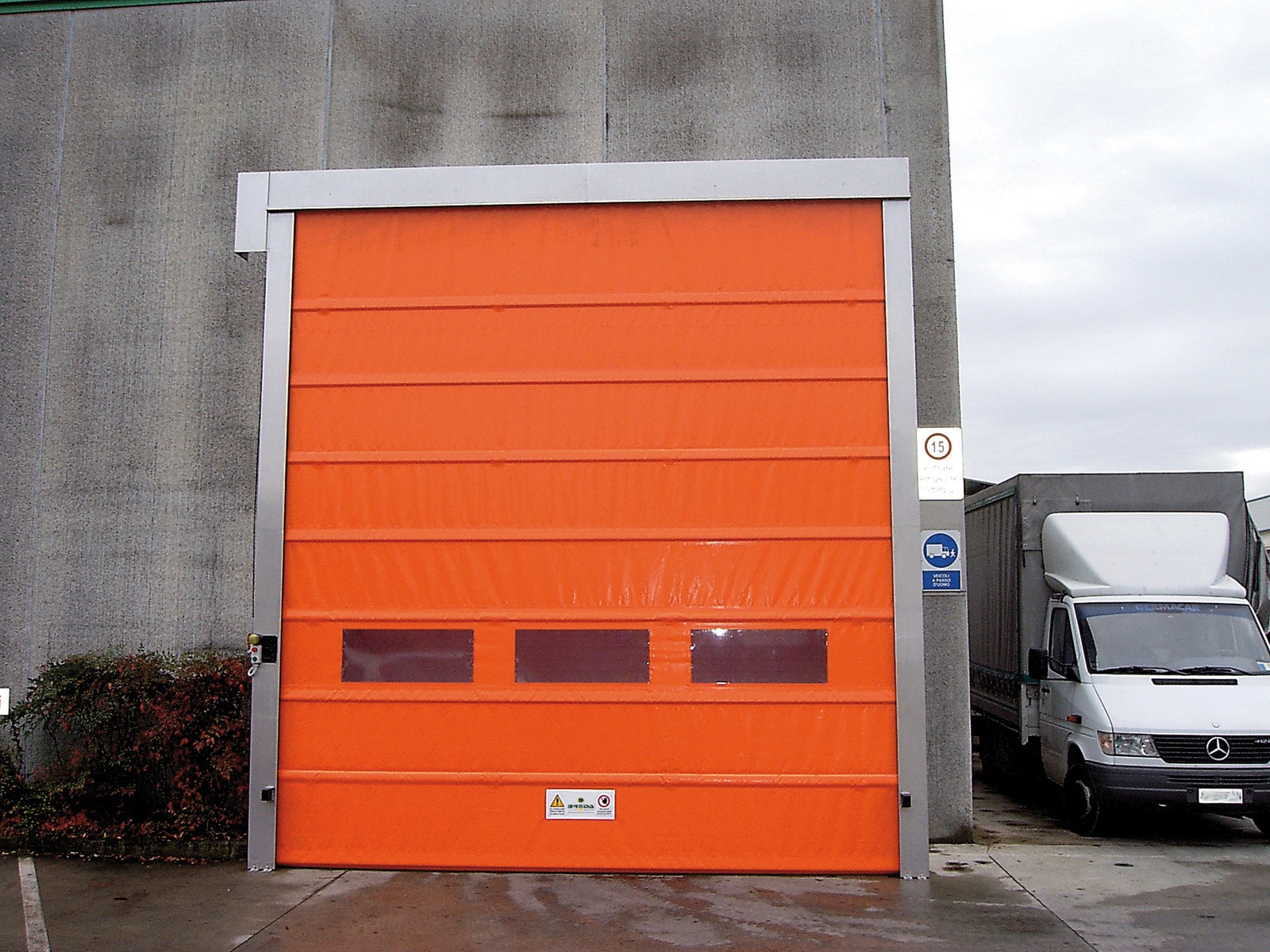 Porta rapida ad impacchettamento FULMINE - Arancio RAL 2004