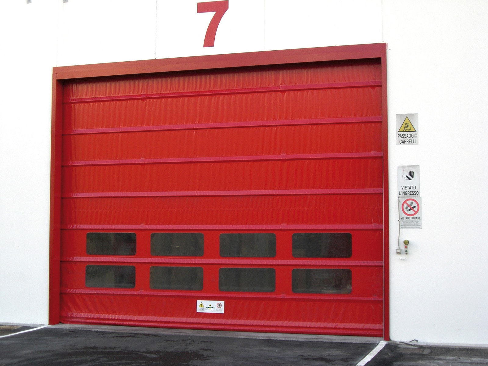 Porta rapida ad impacchettamento FULMINE - Rosso RAL 3002