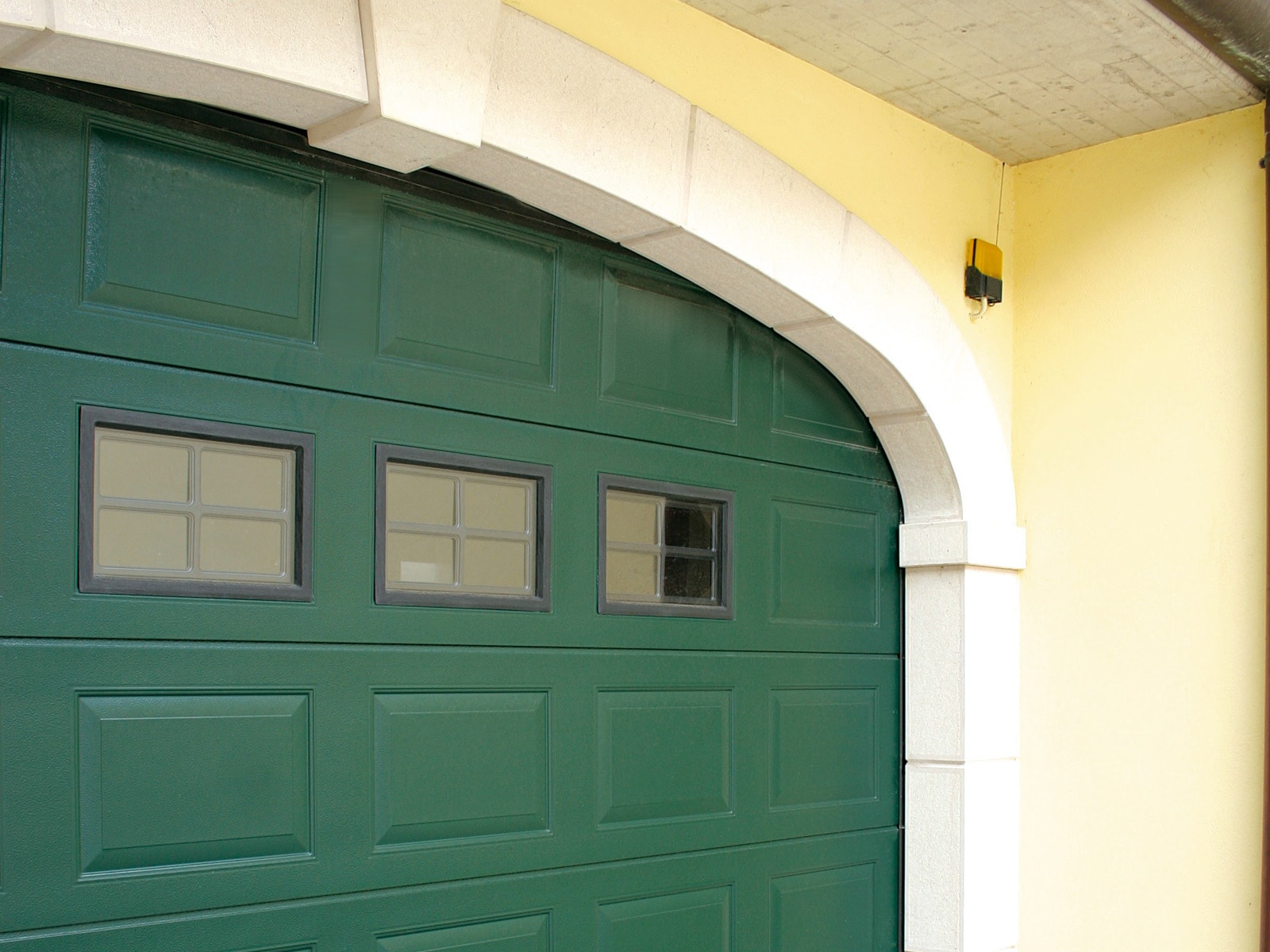 Portone sezionale da garage IRIS - Woodgrain verde RAL 6005 - 02